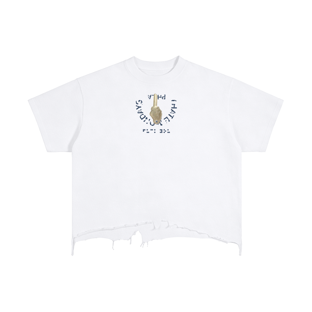 Vintage Wash Boxy Distressed Hem T-Shirt