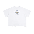 Vintage Wash Boxy Distressed Hem T-Shirt
