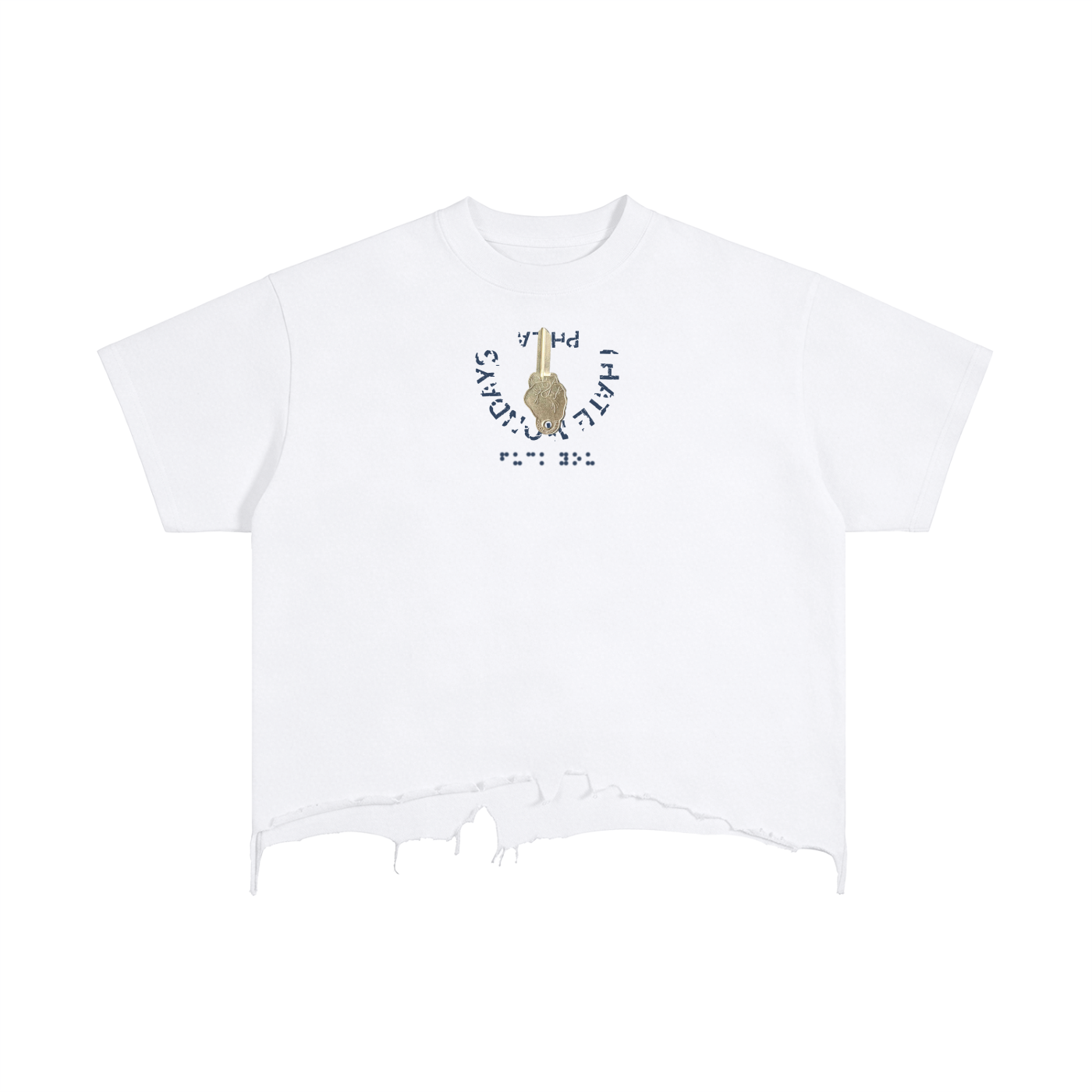 Vintage Wash Boxy Distressed Hem T-Shirt